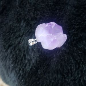 Natural Purple Amethyst Necklace Pendant